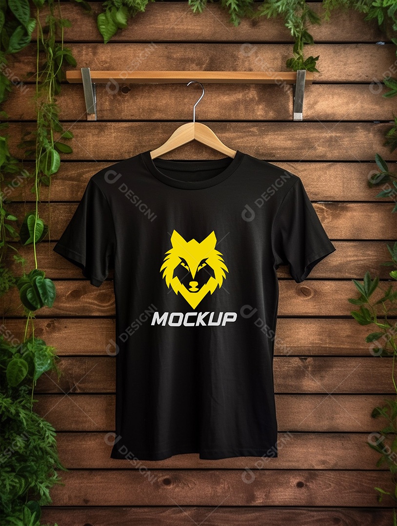 Mockup de Camiseta No Cabide PSD Editável