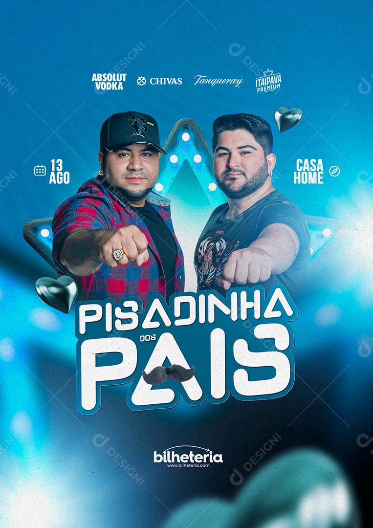 Flyer Pisadinha Dos Pais Os Barões Da Pisadinha Social Media PSD Editável
