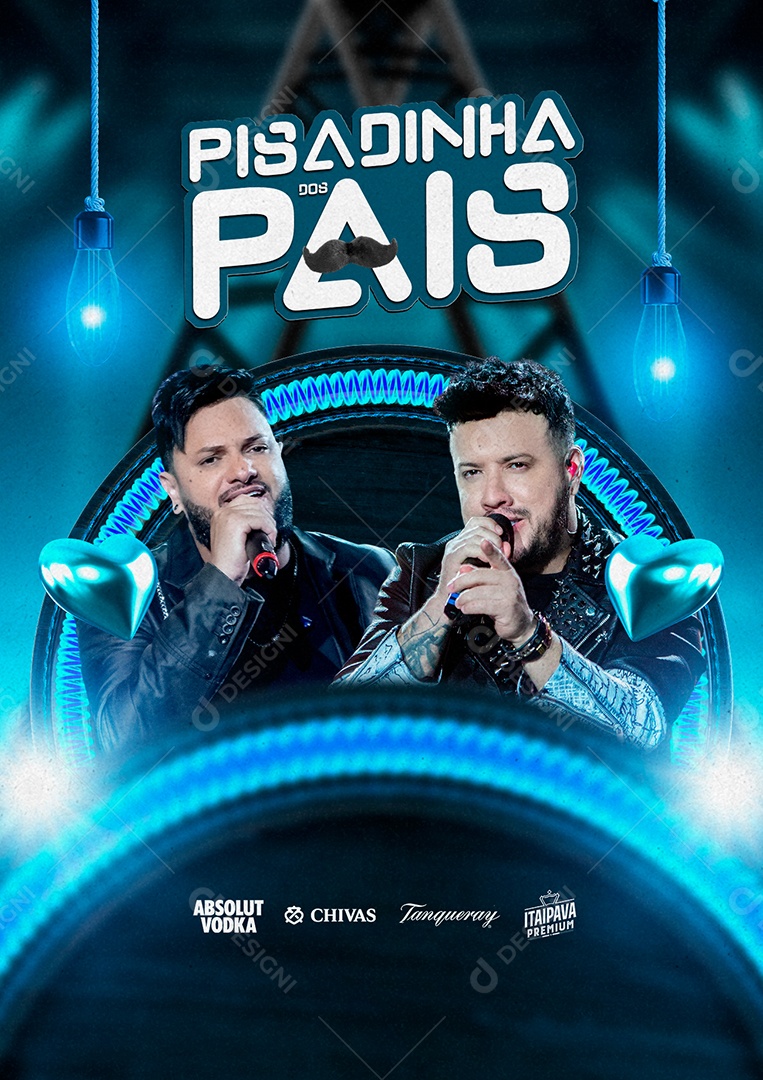 Flyer Pisadinha Dos Pais Diego & Victor Hugo Social Media PSD Editável
