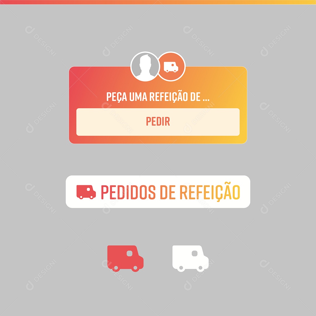Pedidos de Refeição Instagram Vetor EPS Editável