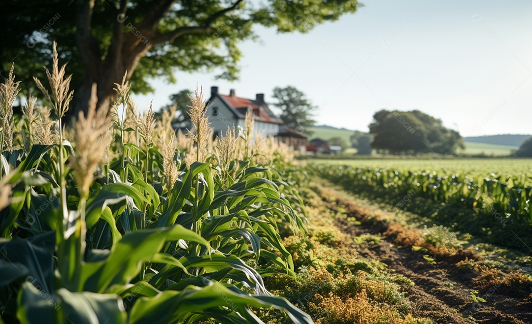 Fazenda de plantação de milho