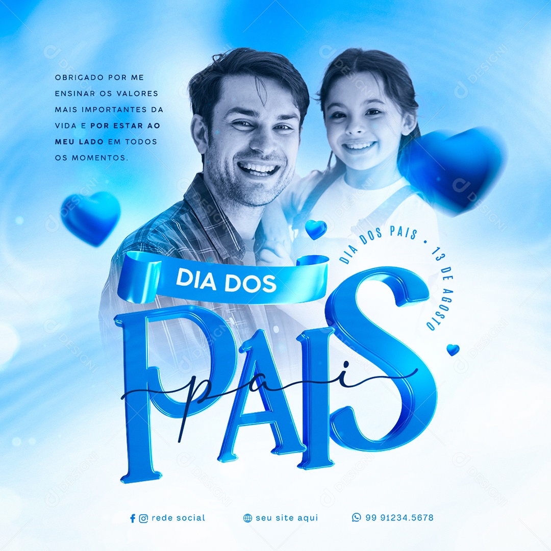 Dia Dos Pais Em Todos Os Momentos Social Media PSD Editável