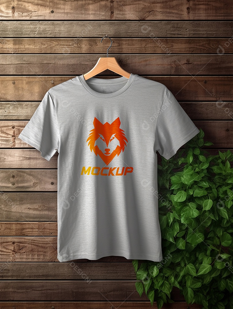 Mockup de Camiseta Cabide De Roupa PSD Editável