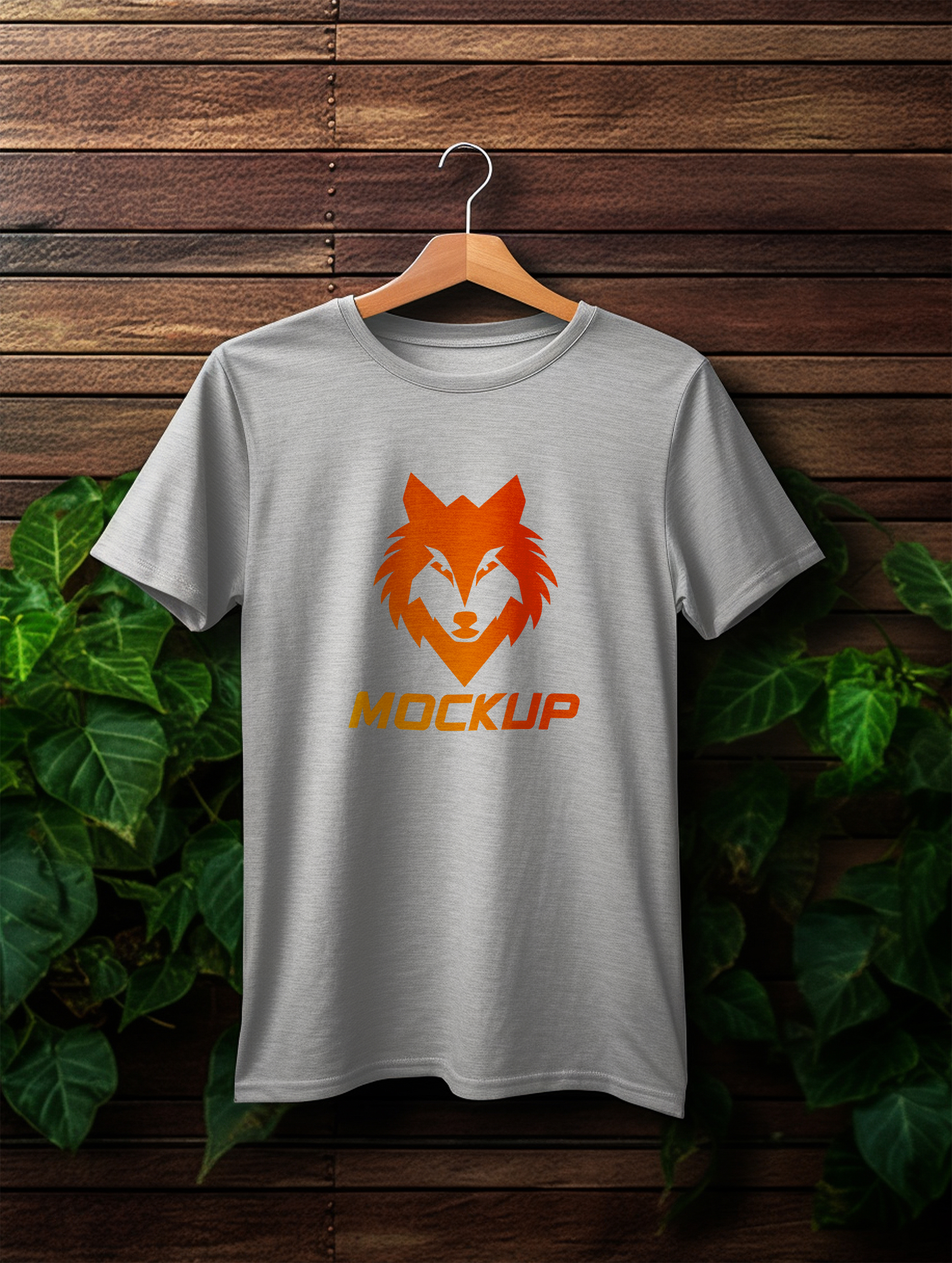 Mockup de Camiseta Cabide De Roupa PSD Editável