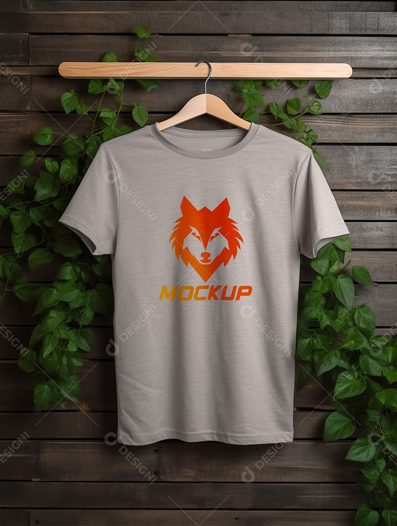 Mockup De Camisa Masculina T-Shirt PSD Editável