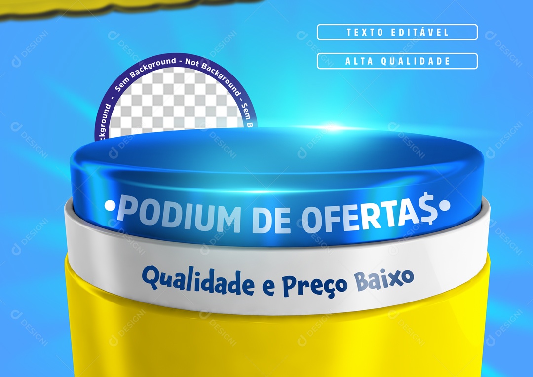 Podium De Ofertas Elemento 3D para Composição PSD
