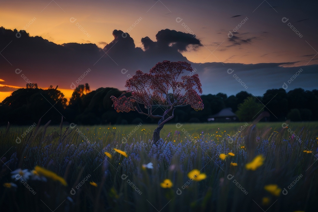 Campo de flores silvestres.