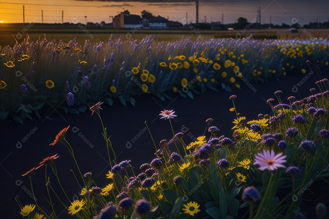 Campo de flores silvestres.