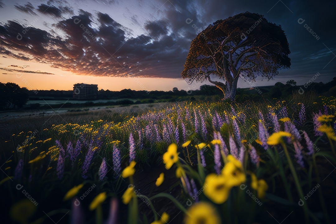 Campo de flores silvestres.