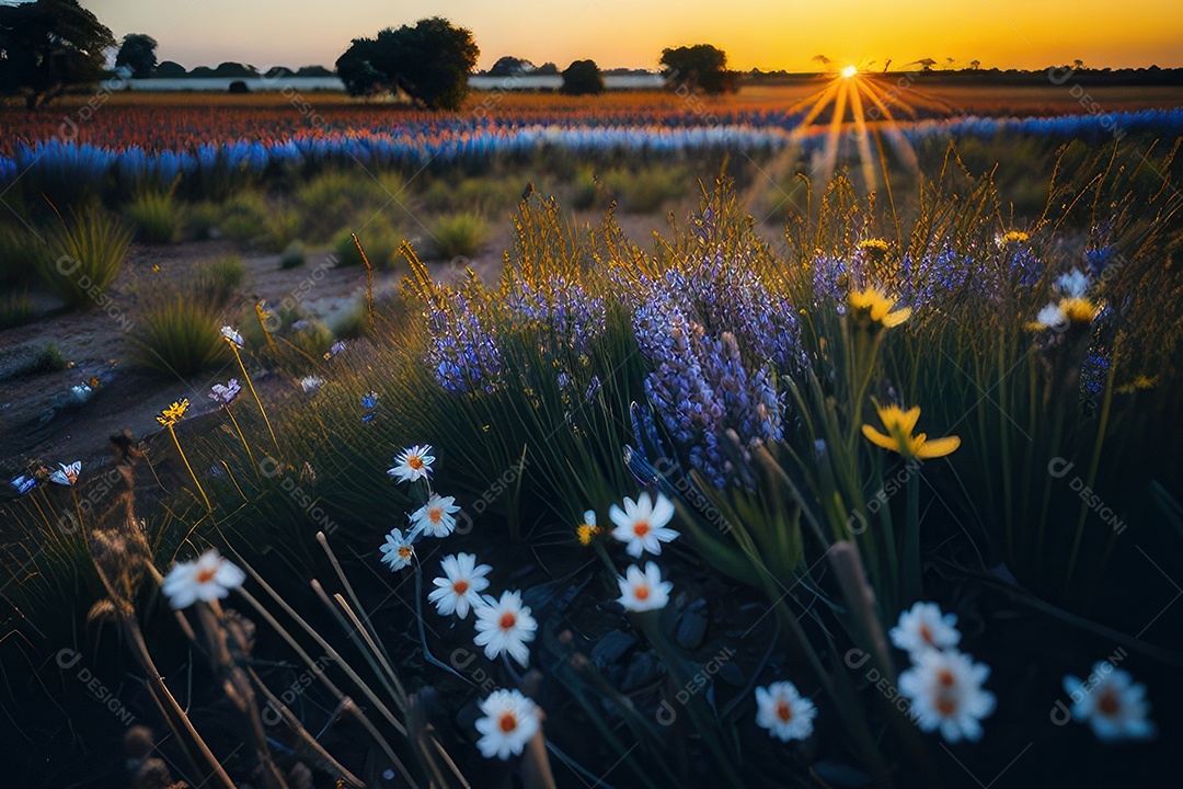 Campo de flores silvestres.