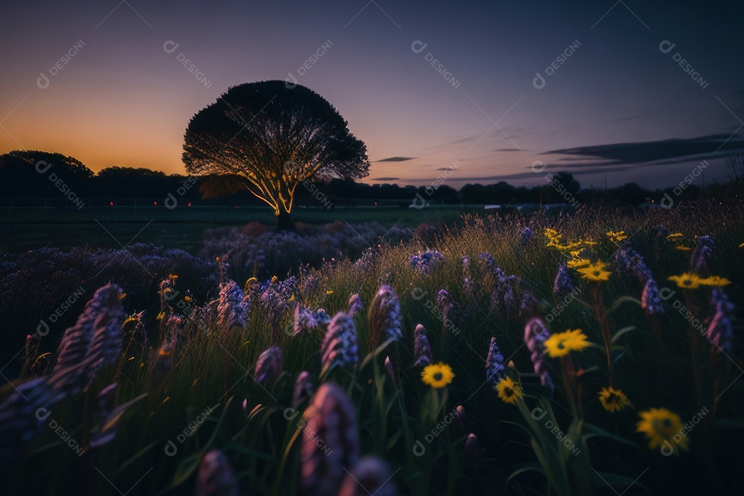 Campo de flores silvestres.