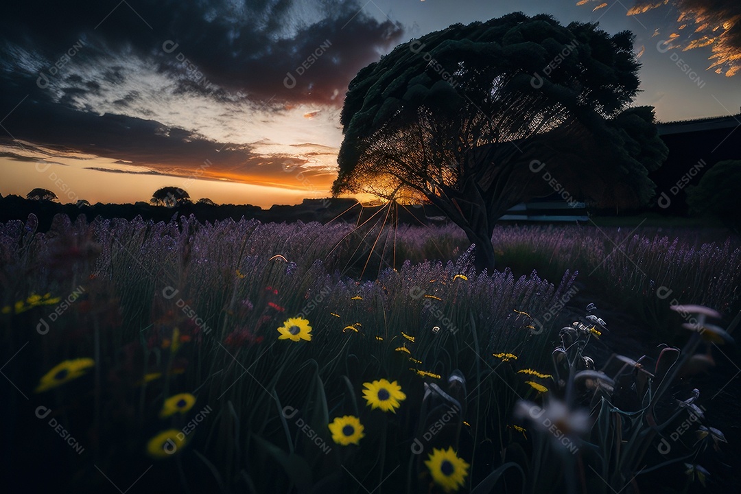 Campo de flores silvestres.