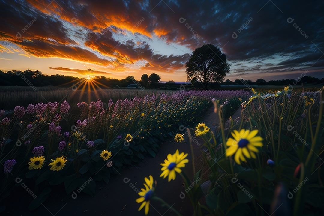 Campo de flores silvestres.