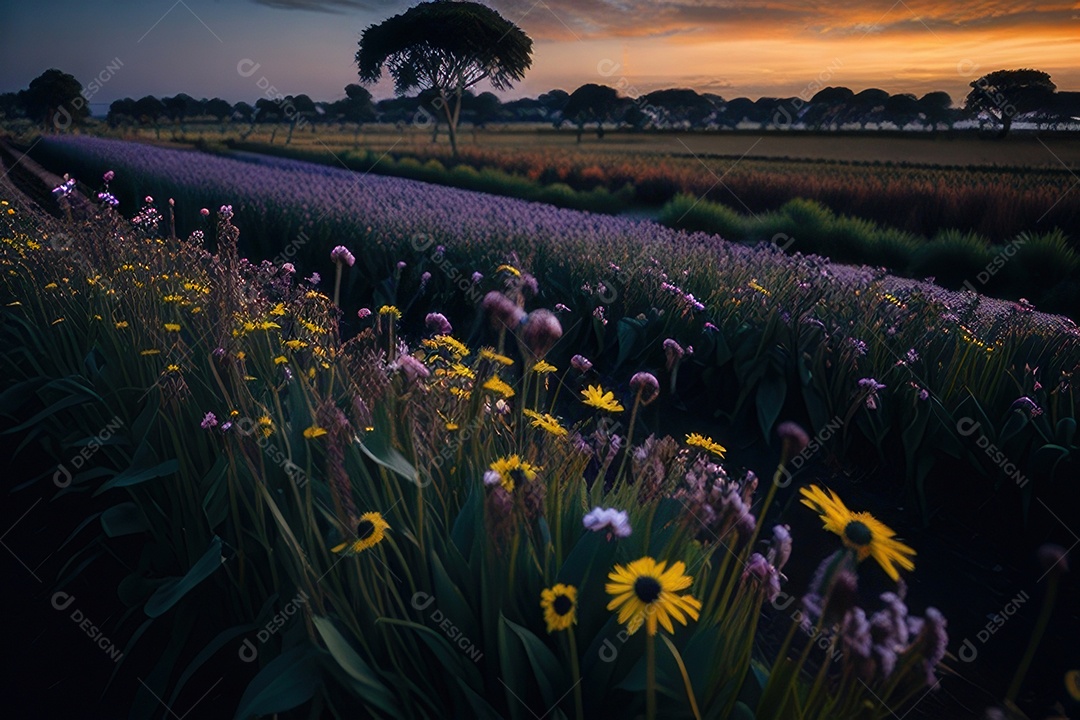 Campo de flores silvestres.