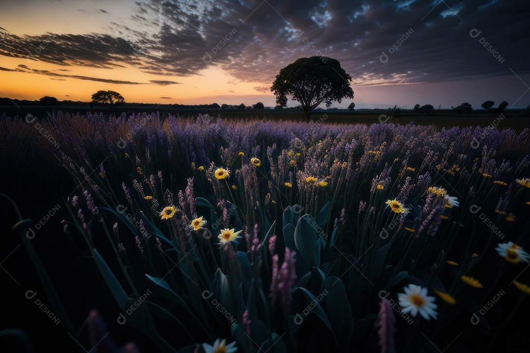 Campo de flores silvestres.