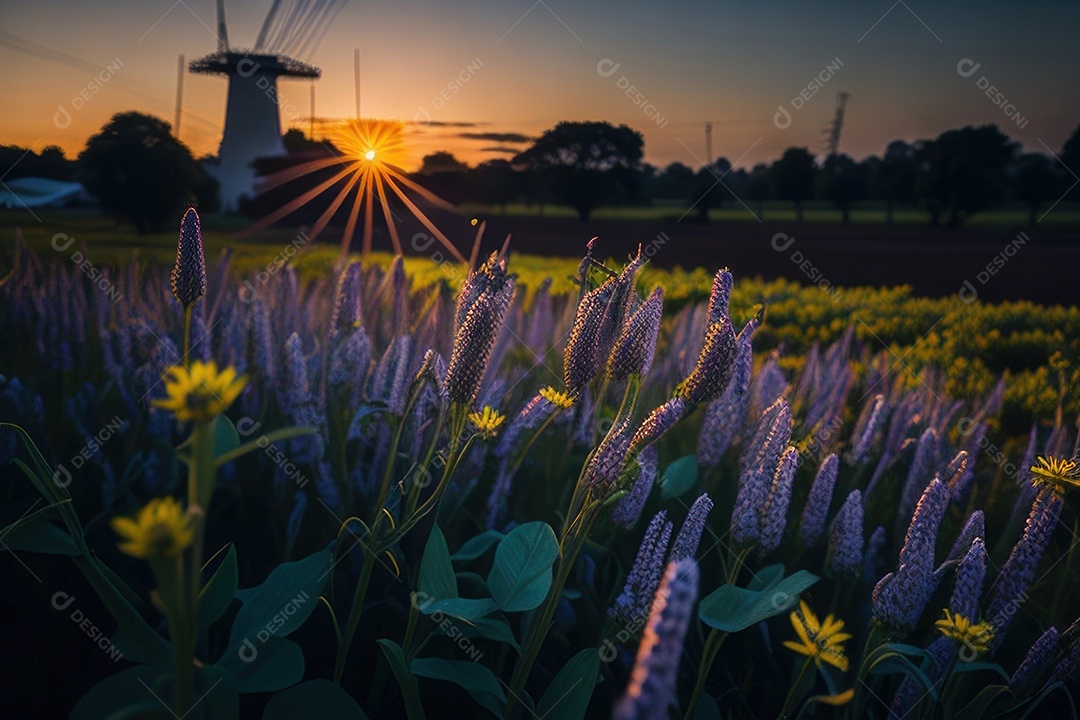 Campo de flores silvestres.