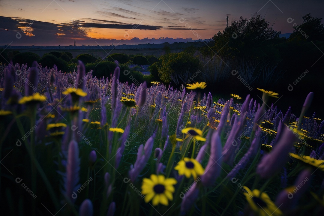 Campo de flores silvestres.