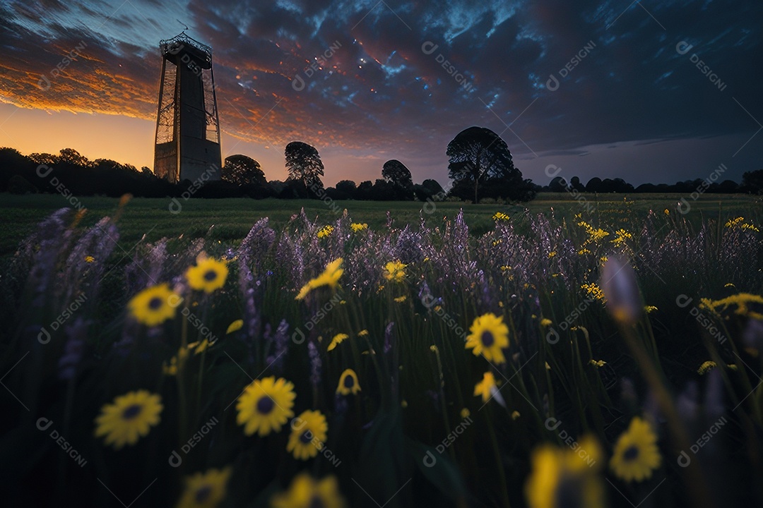 Campo de flores silvestres.