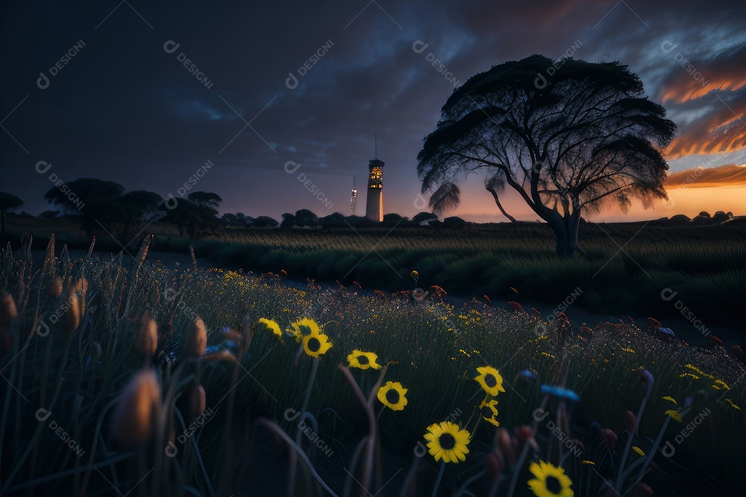 Campo de flores silvestres.