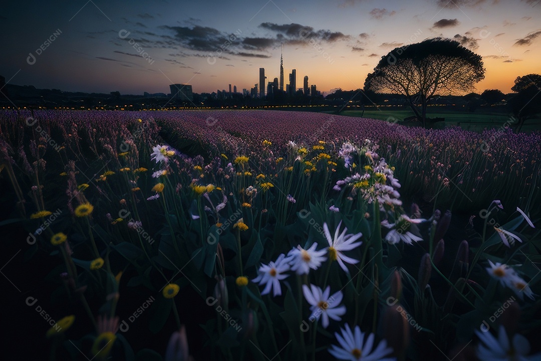 Campo de flores silvestres.