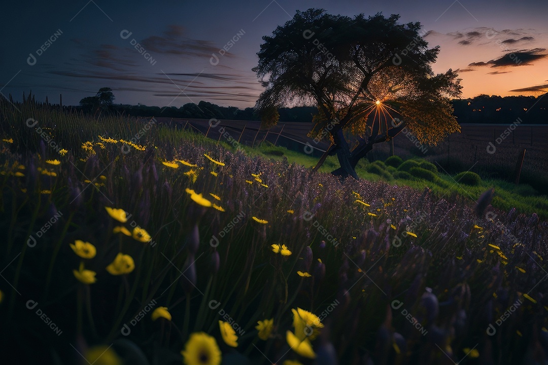 Campo de flores silvestres.