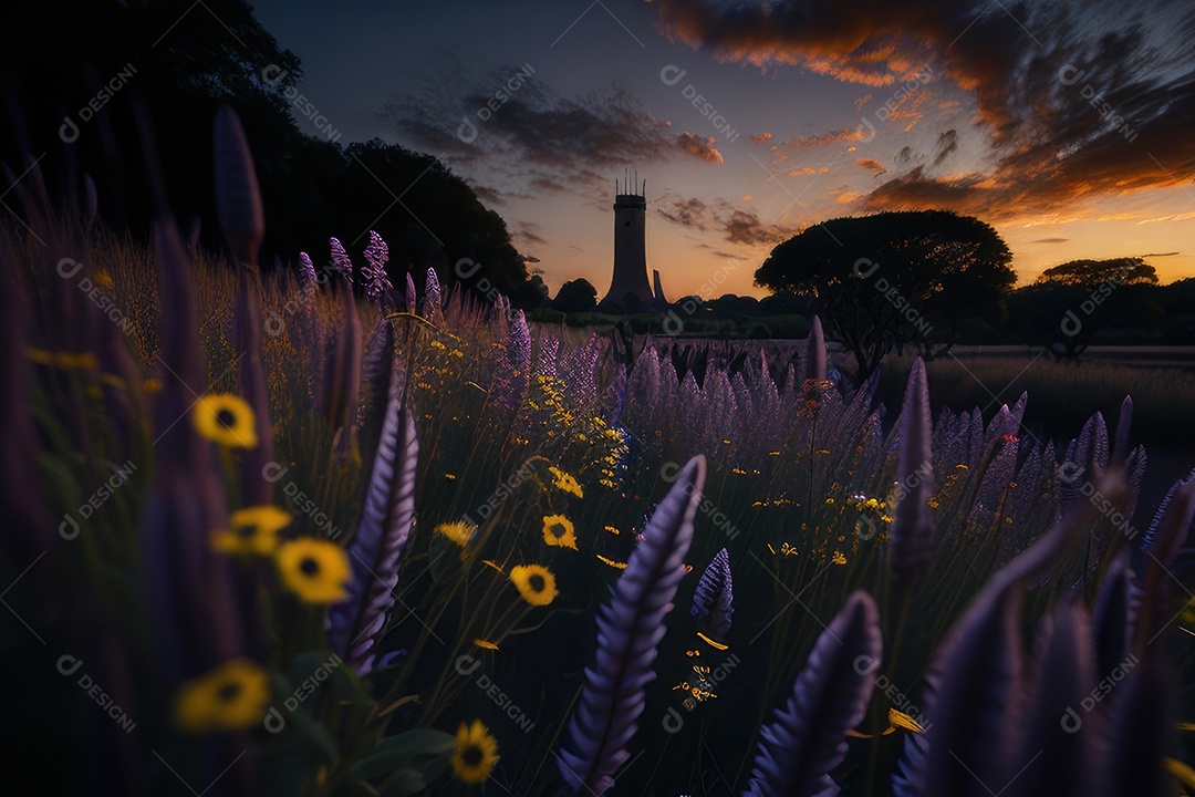 Campo de flores silvestres.