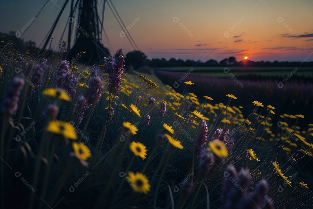 Campo de flores silvestres.