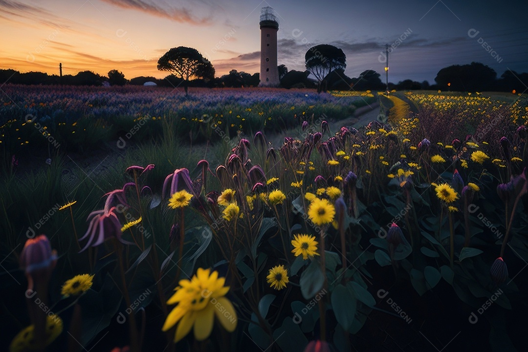 Campo de flores silvestres.