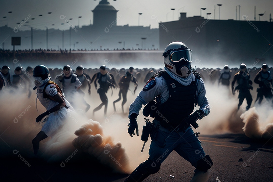 Manifestante em manifestação.