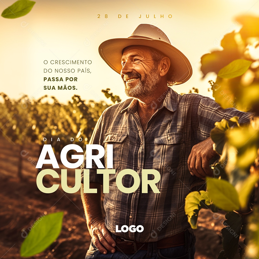 Dia do Agricultor O Crescimento do Nosso País Social Media PSD Editável
