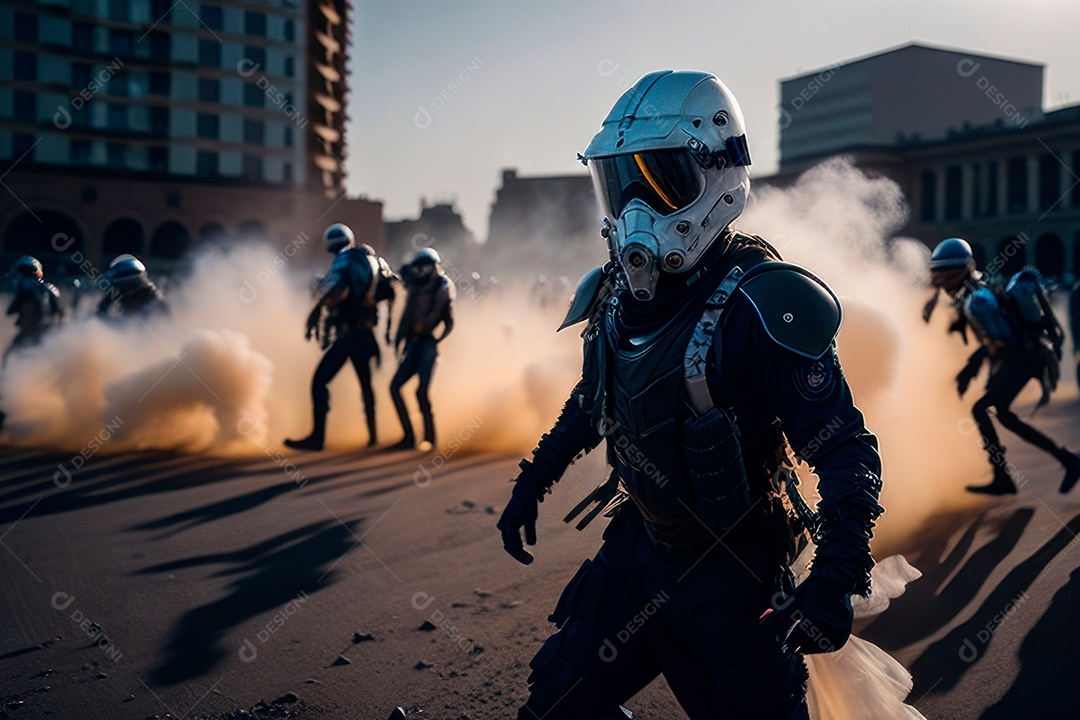 Manifestante em manifestação.