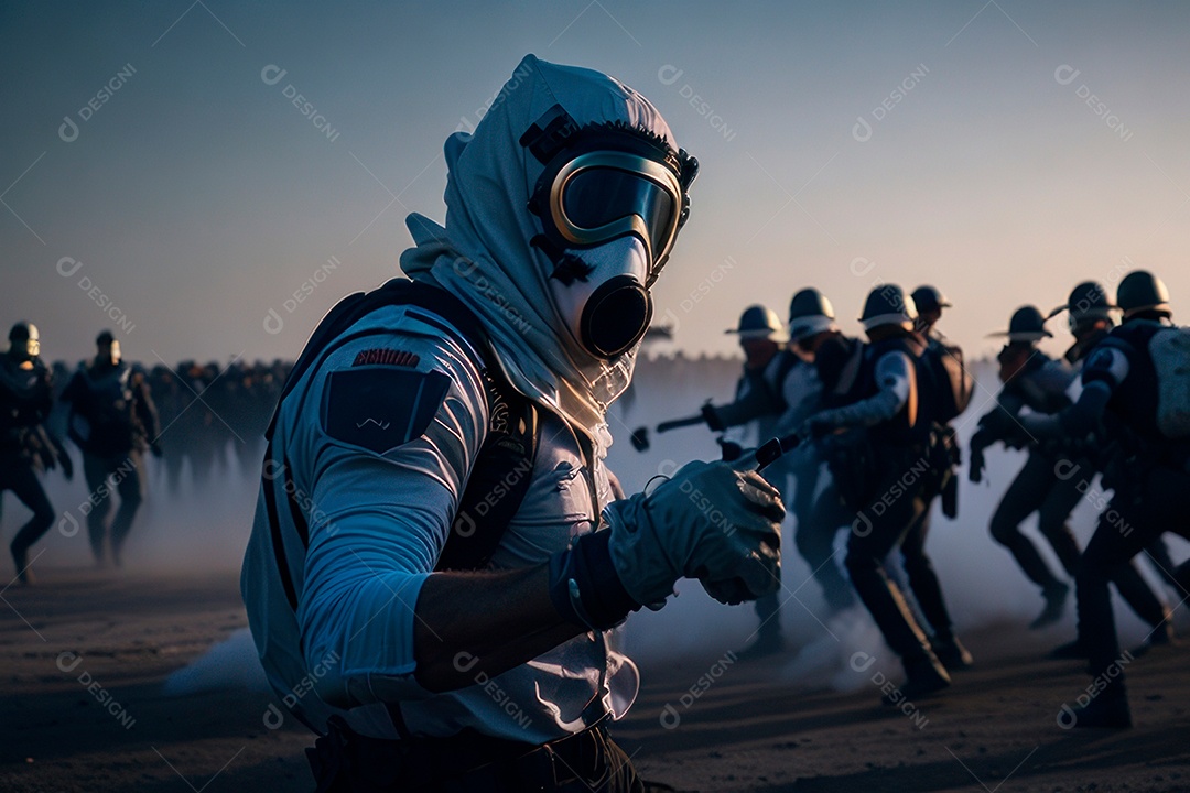 Manifestante em manifestação.