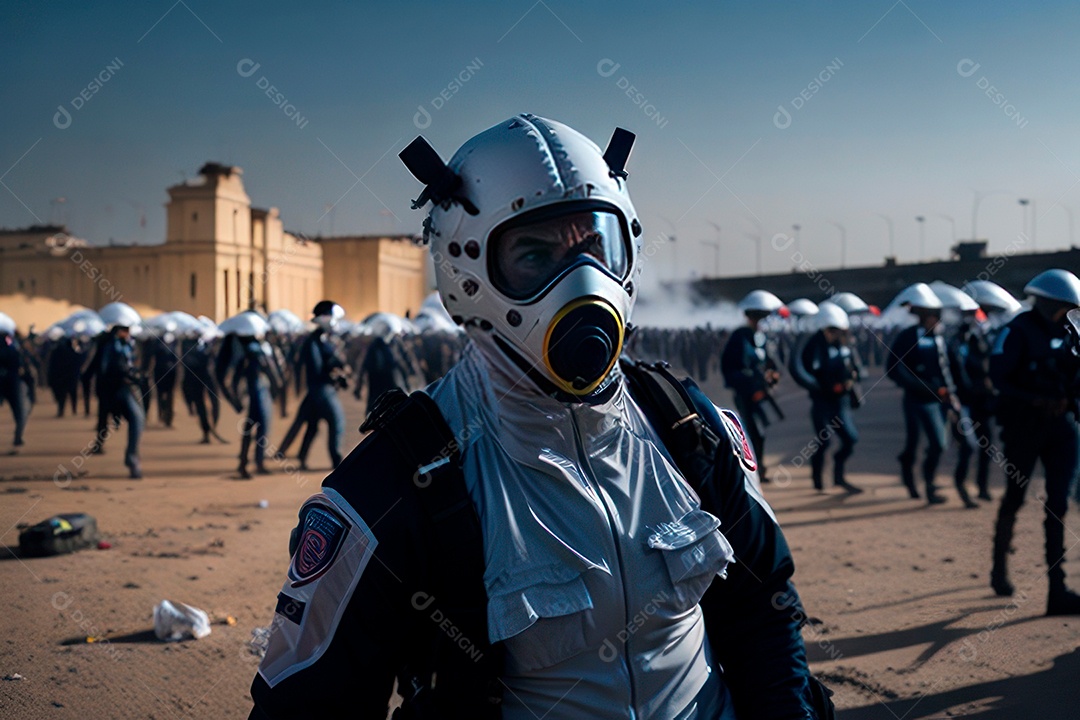 Manifestante em manifestação.