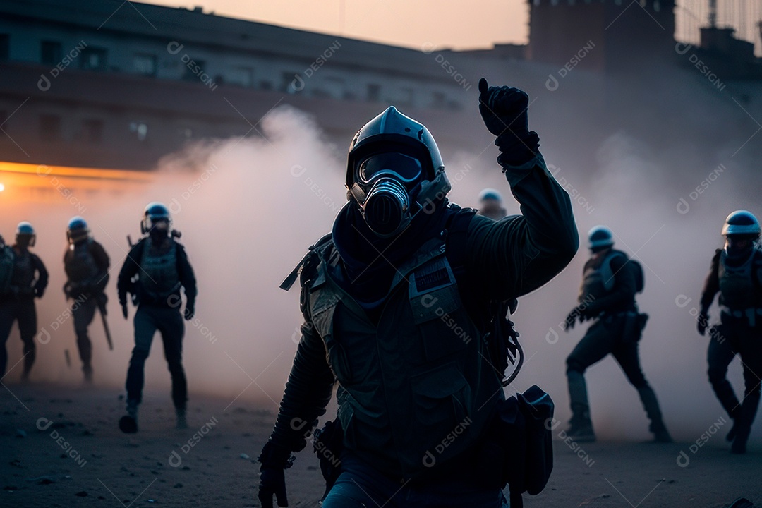 Manifestante em manifestação.