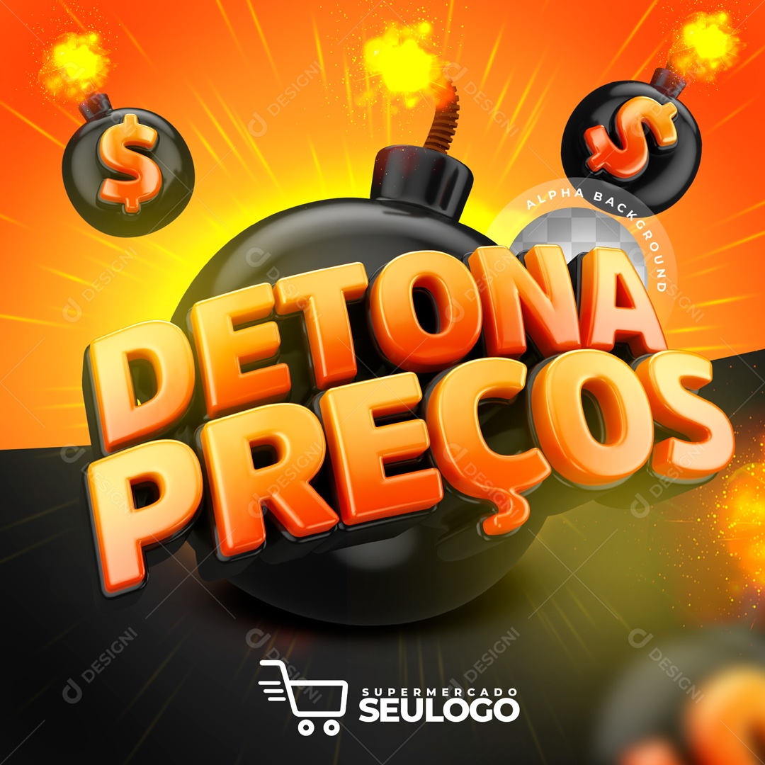 Social Media Detona Preço PSD Editável