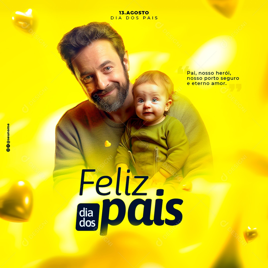 Social Media Feed Feliz Dia Dos Pais Eterno Amor PSD Editável