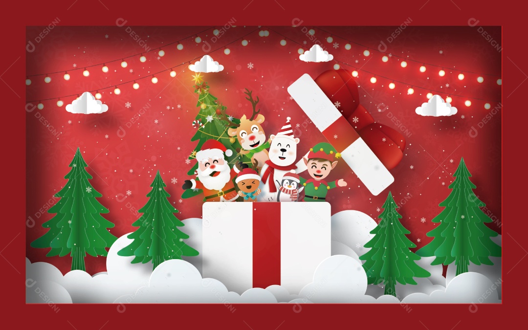 Fundo de banner de cartão postal de Natal Vetor EPS