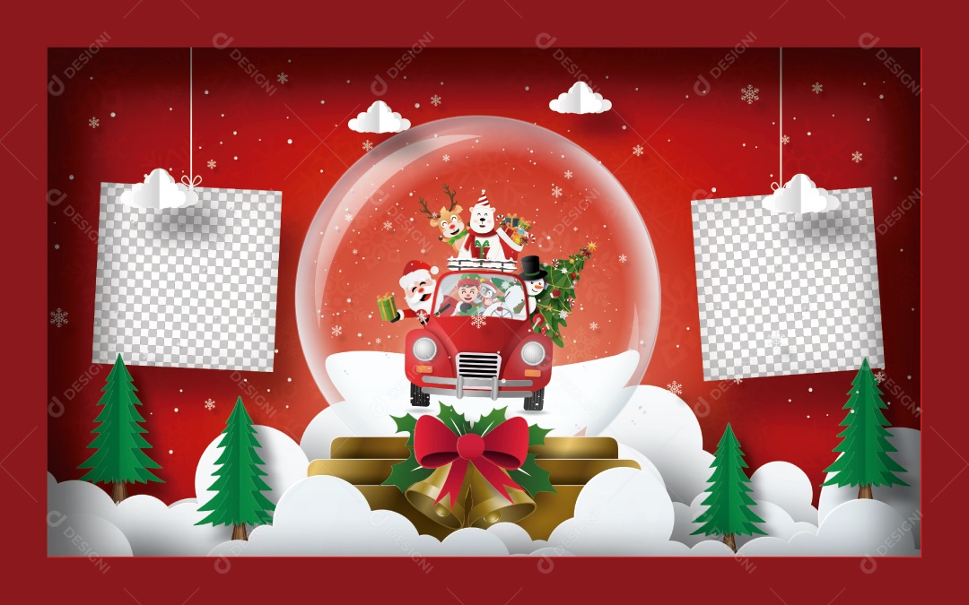 Fundo de banner de cartão postal de Natal Vetor EPS