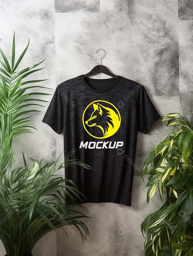 Mockup de Camiseta Em Cabide PSD Editável
