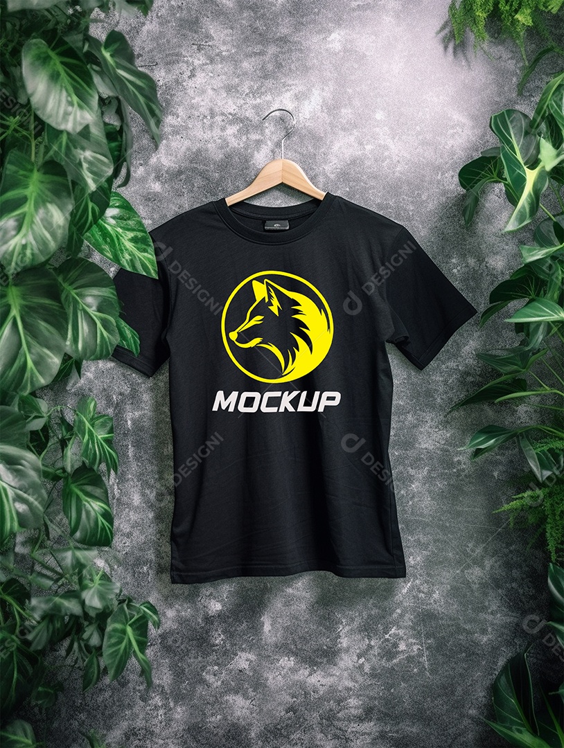 Mockup de Camiseta Em Cabide PSD Editável