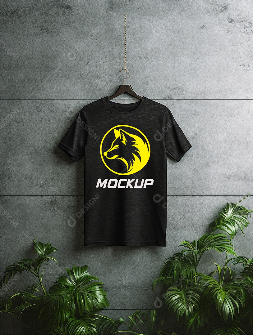 Mockup de Camiseta Em Cabide PSD Editável