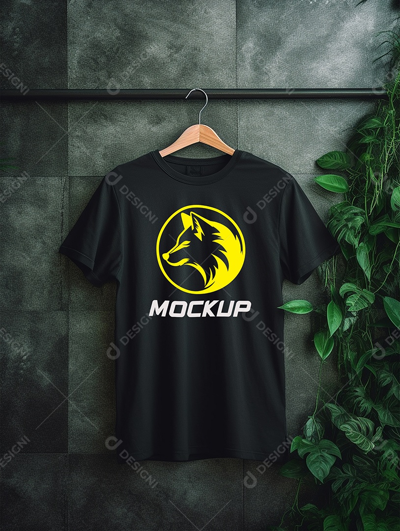 Mockup de Camiseta Em Cabide PSD Editável