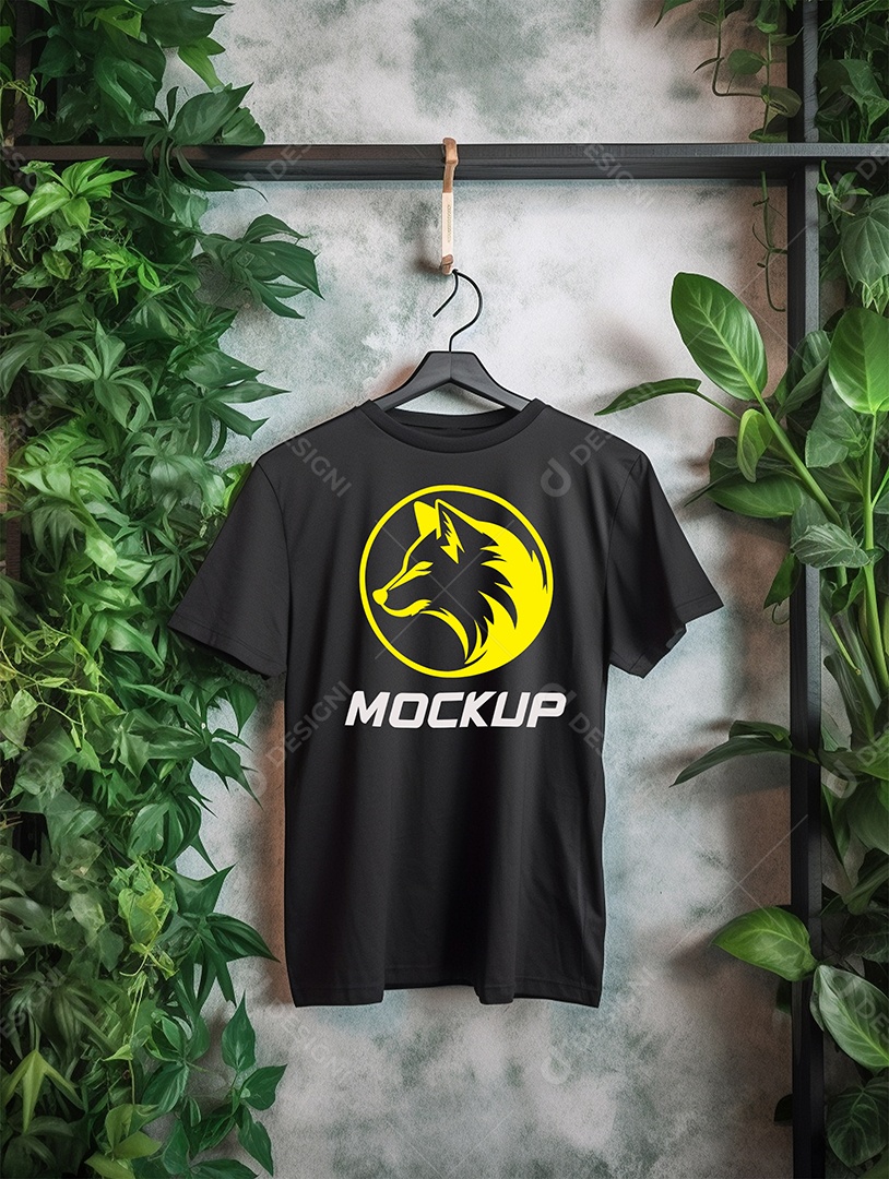 Mockup de Camiseta Em Cabide PSD Editável
