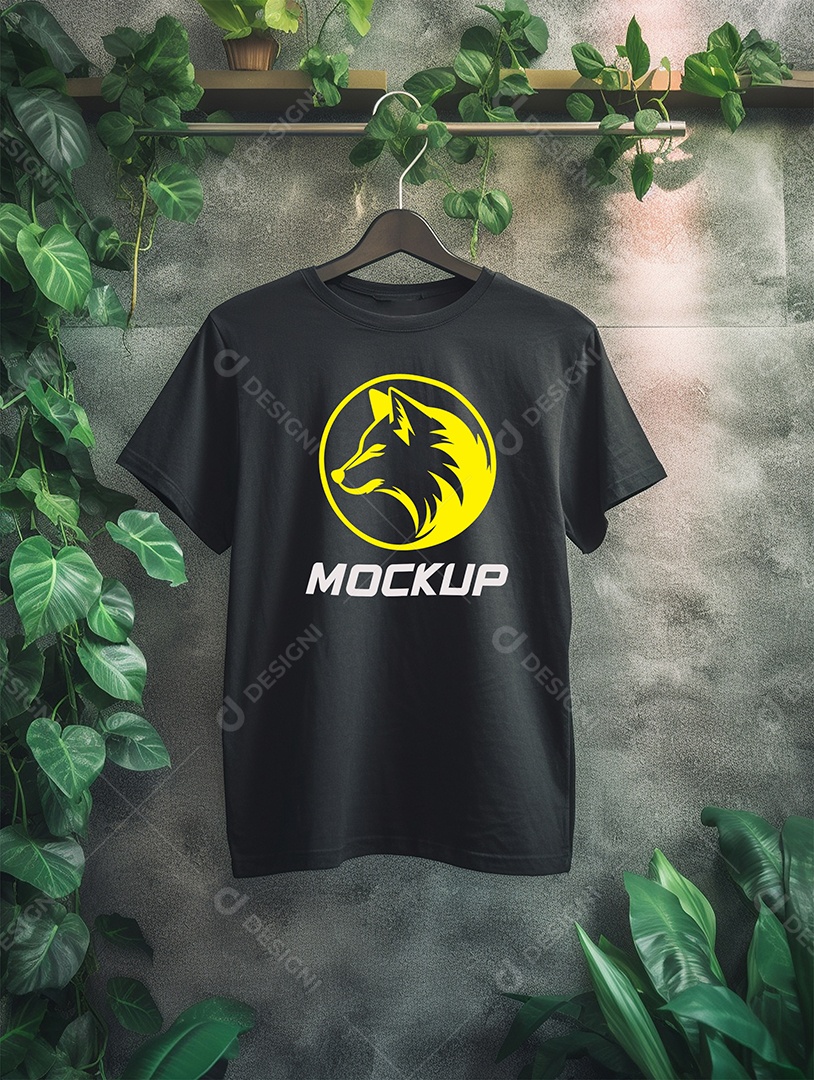 Mockup de Camiseta Em Cabide PSD Editável