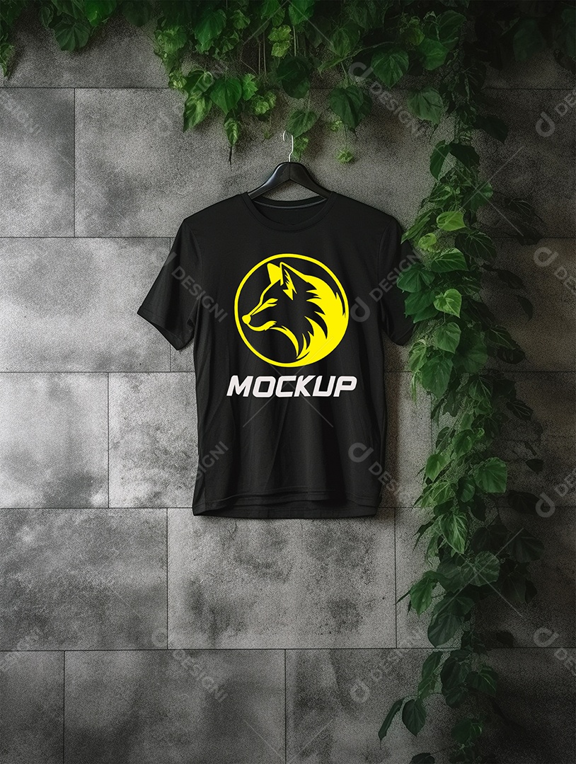 Mockup de Camiseta Em Cabide PSD Editável