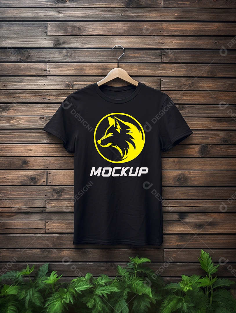Mockup de Camiseta Em Cabide PSD Editável