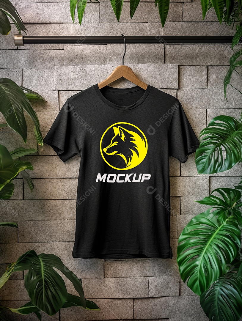 Mockup de Camiseta Em Cabide PSD Editável