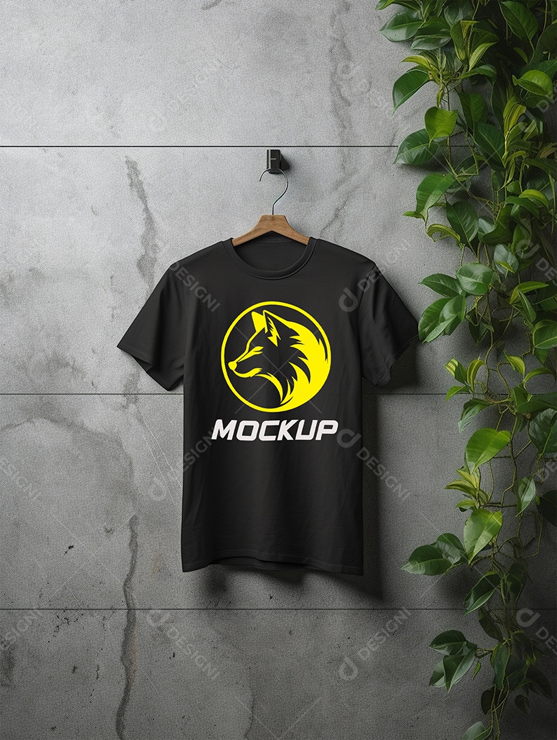 Mockup de Camiseta Em Cabide PSD Editável