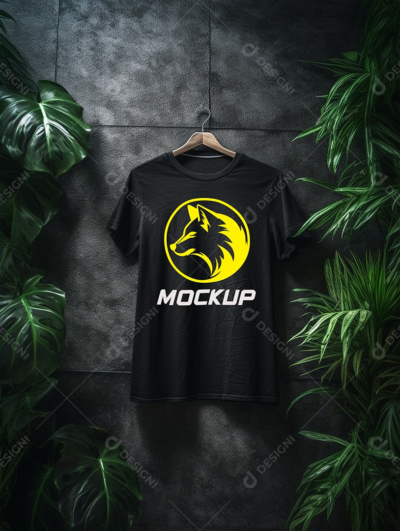 Mockup de Camiseta Em Cabide PSD Editável