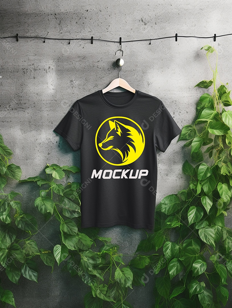 Mockup de Camiseta Em Cabide PSD Editável